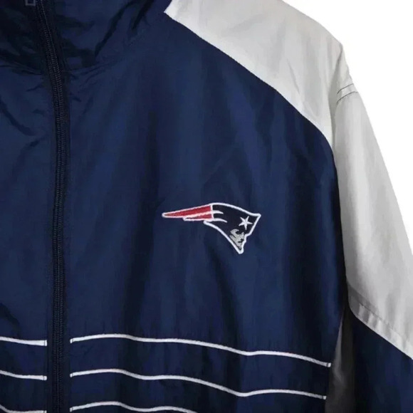 NFL Vintage New England Patriots Jacket Windbreaker Lightweight Full Zip Size XL - Picture 2 of 11